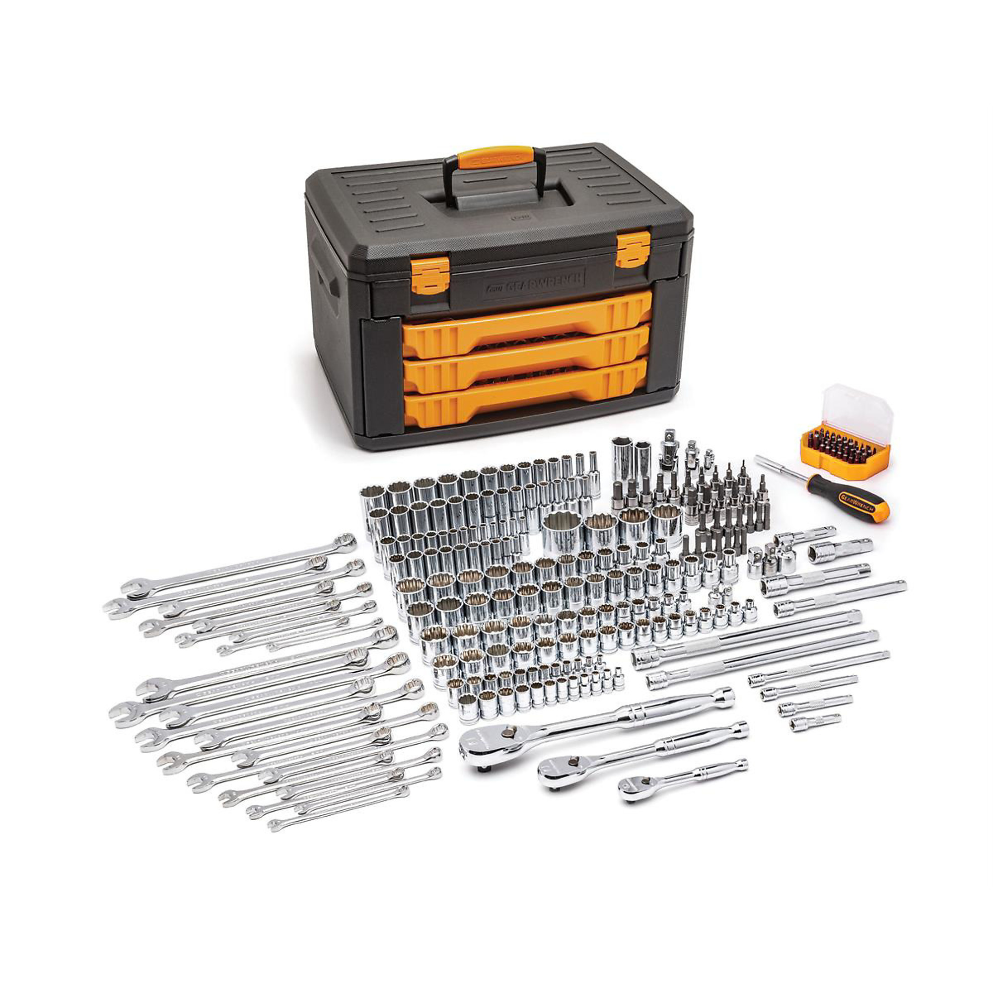GearWrench Tool Set — 243-Piece, 12-Point, 1/4in., 3/8in., 1/2in. Drive, Model# KDT80972
